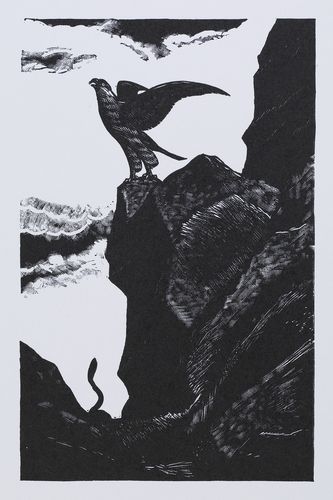 M. Gorky. Song of a Falcon. Illustration