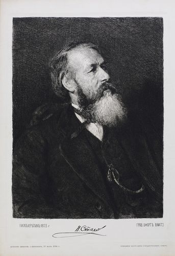 Vladimir Stasov (after portrait by Ilya Repin)