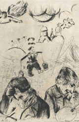 Marc Chagall. Illustrations for  Dead Souls by Nikolay Gogol